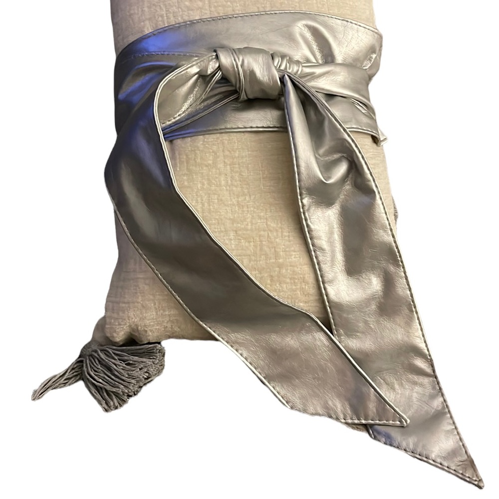 Wrap Around Wide Silver Belt - Size S/M